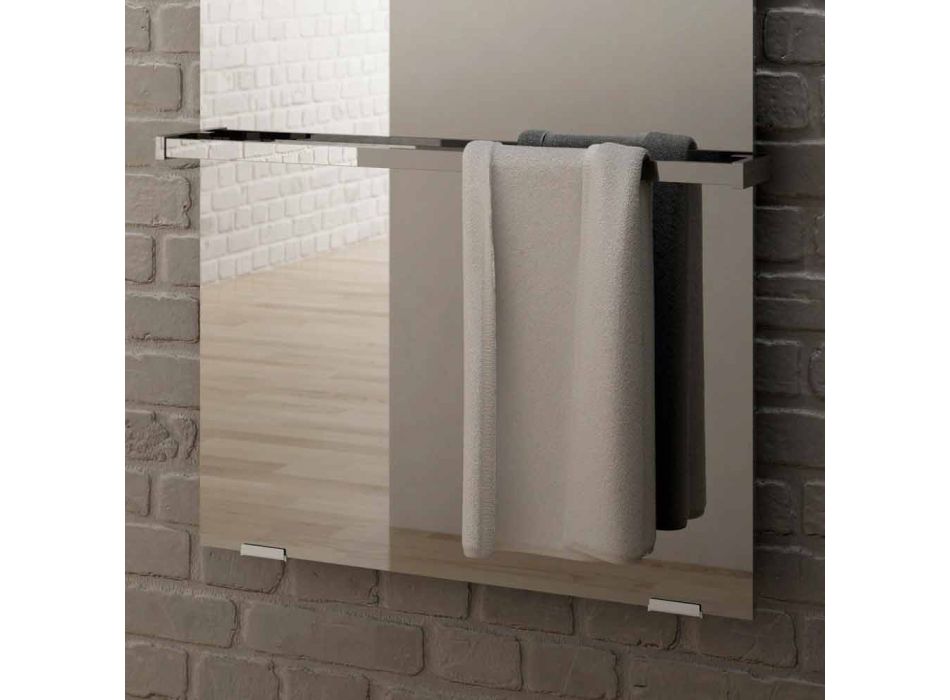 Moderne design elektrische radiator op de vloer in wit sterglas Viadurini