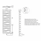 Design elektrische radiator voor woonkamer of badkamer met 1000 W led - glans Viadurini