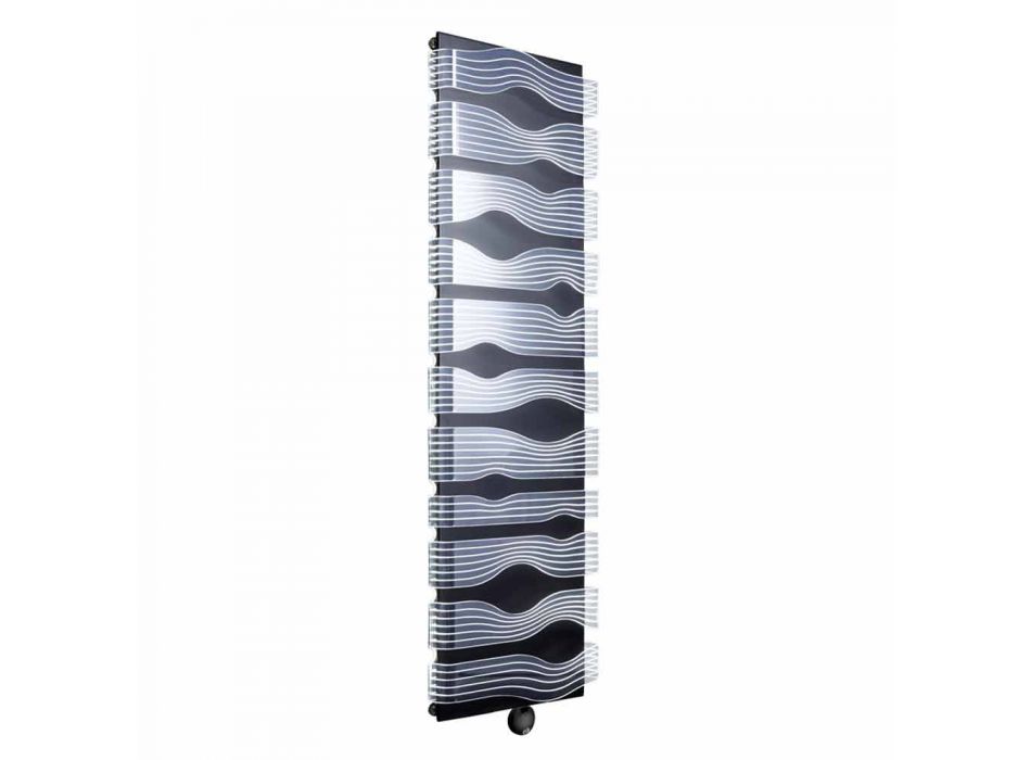 Design elektrische radiator voor woonkamer of badkamer met 1000 W led - glans Viadurini