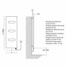 Elektrische designradiator voor badkamer in staal 6 Maatregelen 1000 Watt - Masker Viadurini