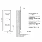 Elektrische designradiator voor badkamer in staal 6 Maatregelen 1000 Watt - Masker Viadurini
