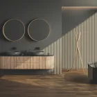 Vrijstaande stalen elektrische radiator met voetschakelaar - Boom Viadurini