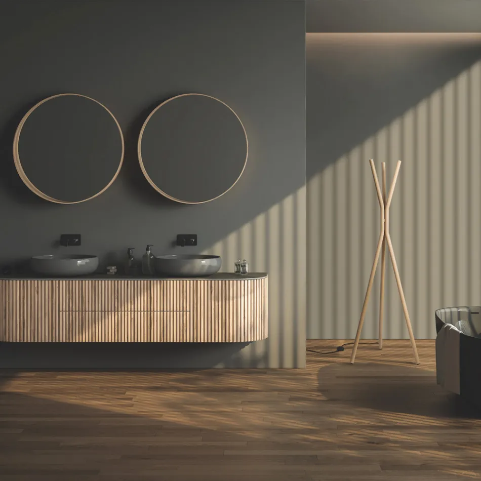 Vrijstaande stalen elektrische radiator met voetschakelaar - Boom Viadurini