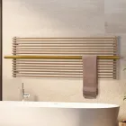 Beige elektrische radiator van koolstofstaal, gemaakt in Italië - Solaris Viadurini