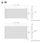 Beige elektrische radiator van koolstofstaal, gemaakt in Italië - Solaris Viadurini