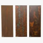 Elektrische radiator in Italiaans marmerpoeder met Corten-effect - Lijnen Viadurini