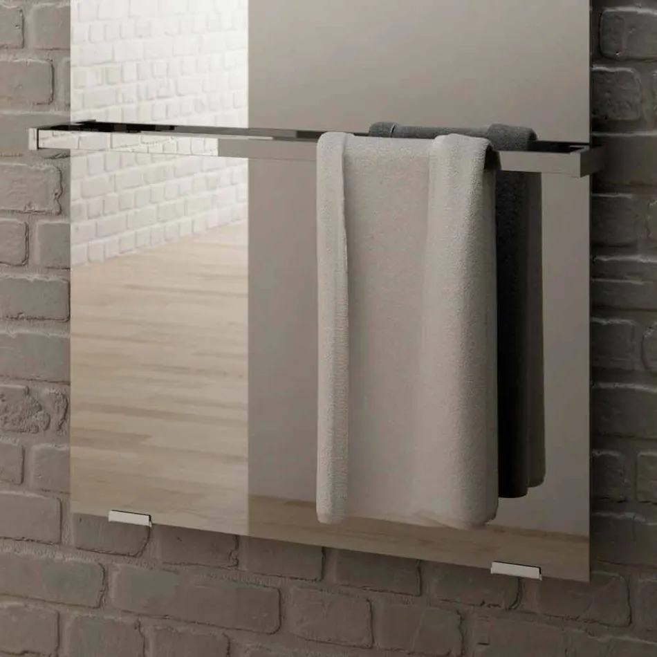 Modern design zwart glas elektrische radiator Star, made in Italy Viadurini