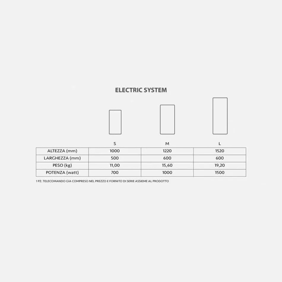 Elektrisch gehard glazen radiator met Jonny-steenafwerking Viadurini