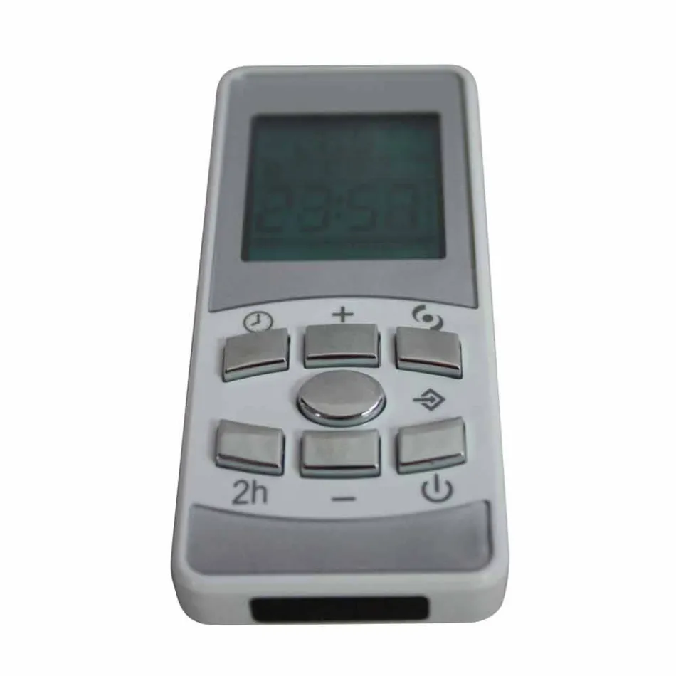 Elektrisch gehard glazen radiator met Jonny-steenafwerking Viadurini