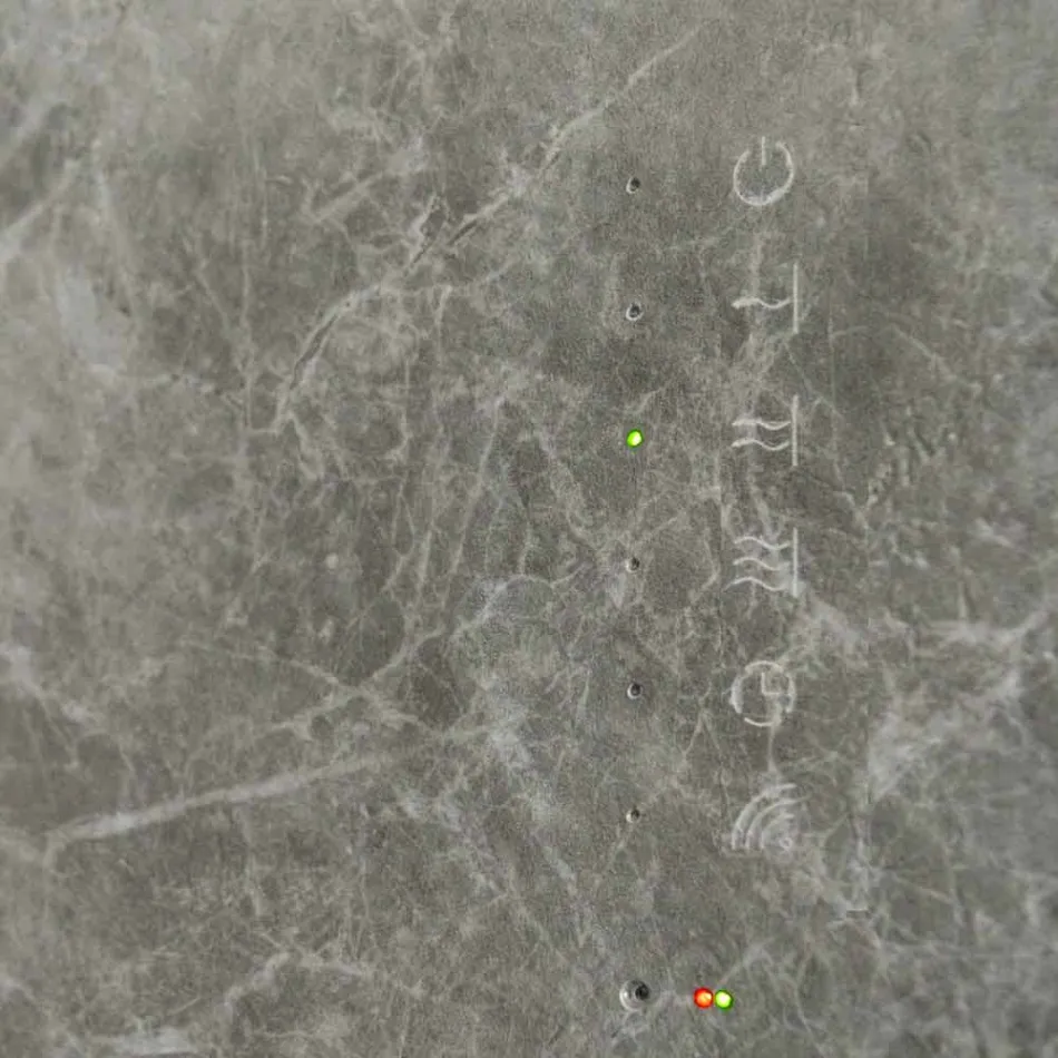 Elektrisch gehard glazen radiator met Jonny-steenafwerking Viadurini