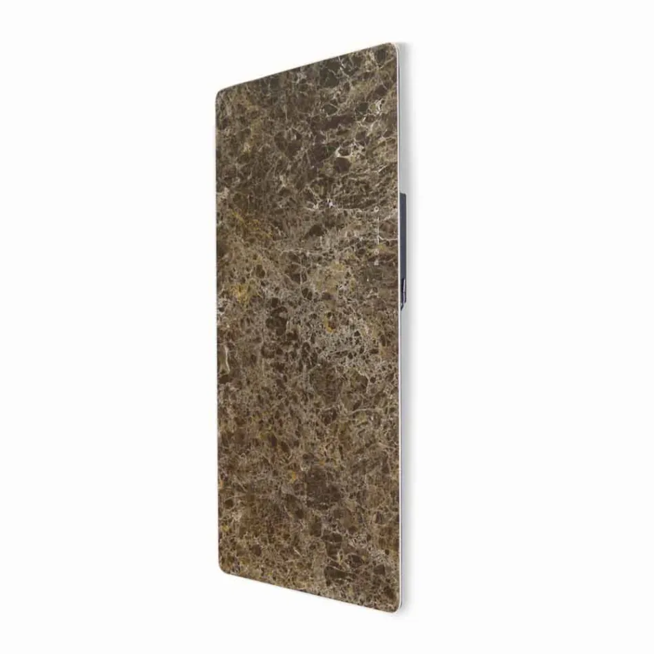 Elektrisch gehard glazen radiator met Jonny-steenafwerking Viadurini