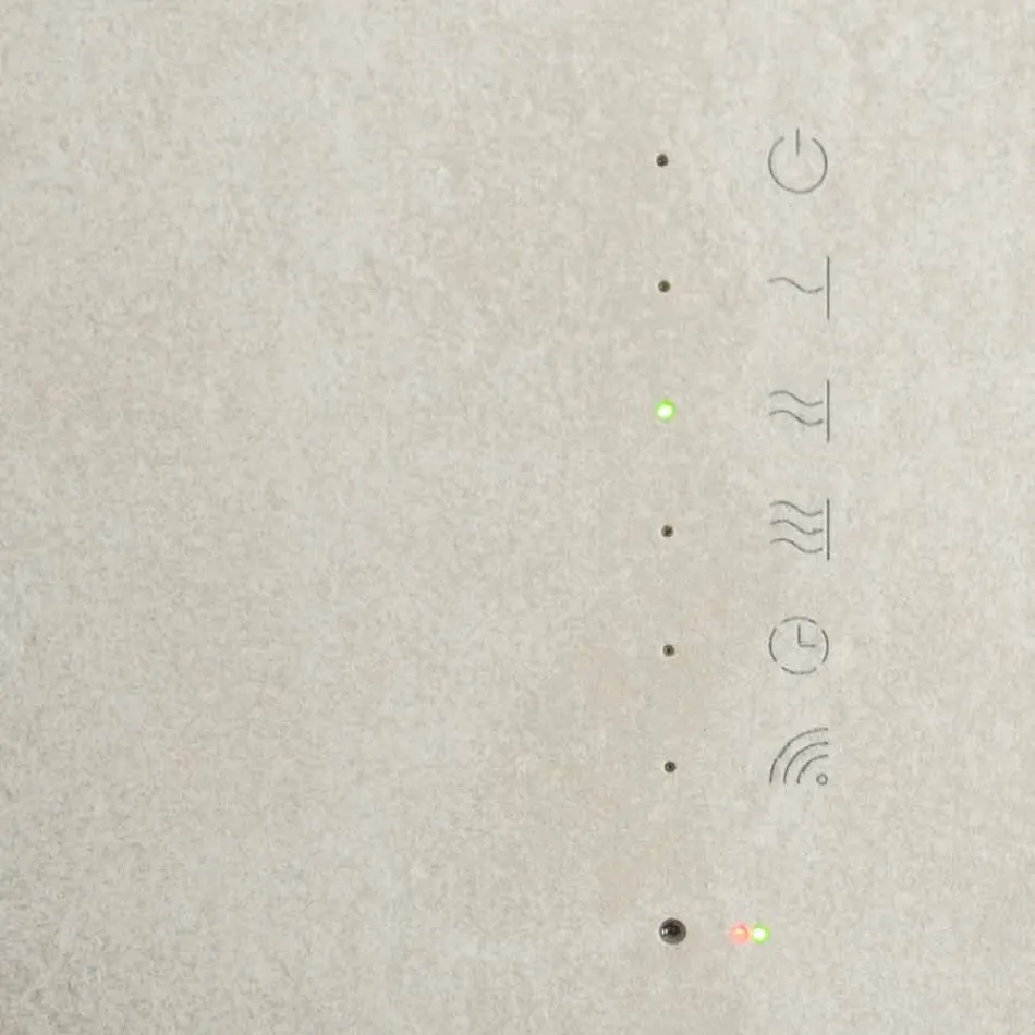 Elektrisch gehard glazen radiator met Jonny-steenafwerking Viadurini