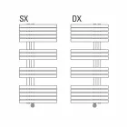 Moderne design wandgemonteerde elektrische radiator voor badkamer 400 W - pauw Viadurini