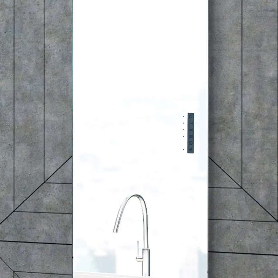 Elektrische radiator van glas en aluminium Made in Italy - Glazuur Viadurini