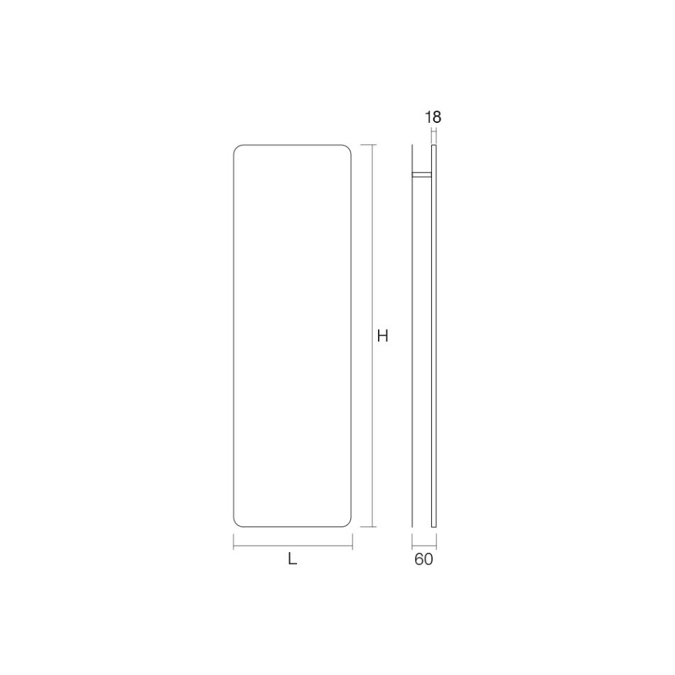 Elektrische radiator van glas en aluminium Made in Italy - Glazuur Viadurini