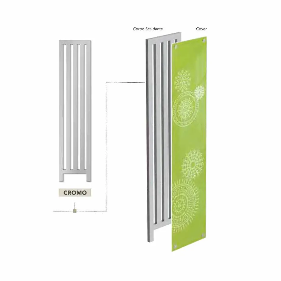 verticale elektrische radiator met deksel Nieuwe ontwerp jurk Scirocco H Viadurini