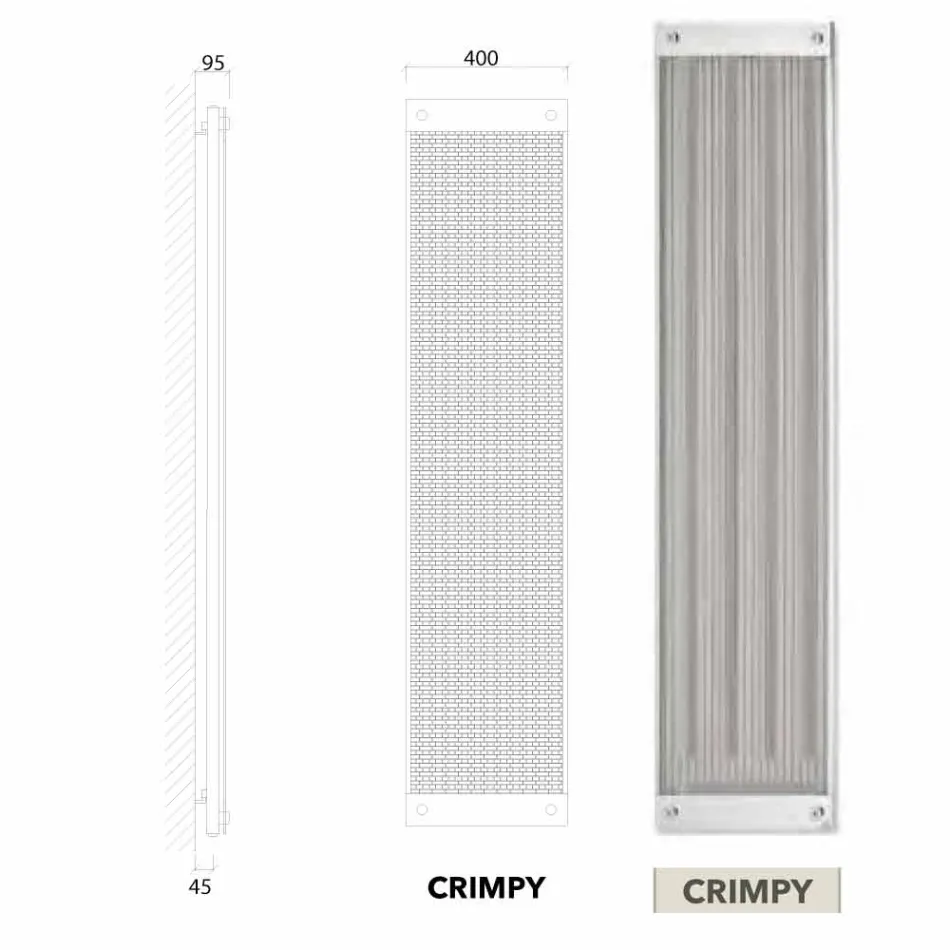 Elektrische radiatoren verticaal modern design New Dress door Scirocco H Viadurini