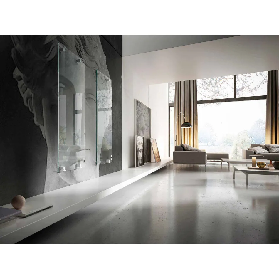 Ontwerp elektro-keramische decoratieve radiator in sterglas, gemaakt in Italië Viadurini