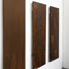 Hybride radiator met Corten-afwerking in Italiaans marmerpoeder - Lines Viadurini