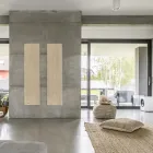 Hybride radiator in Italiaans marmerpoeder met houteffect - Wood50 Viadurini