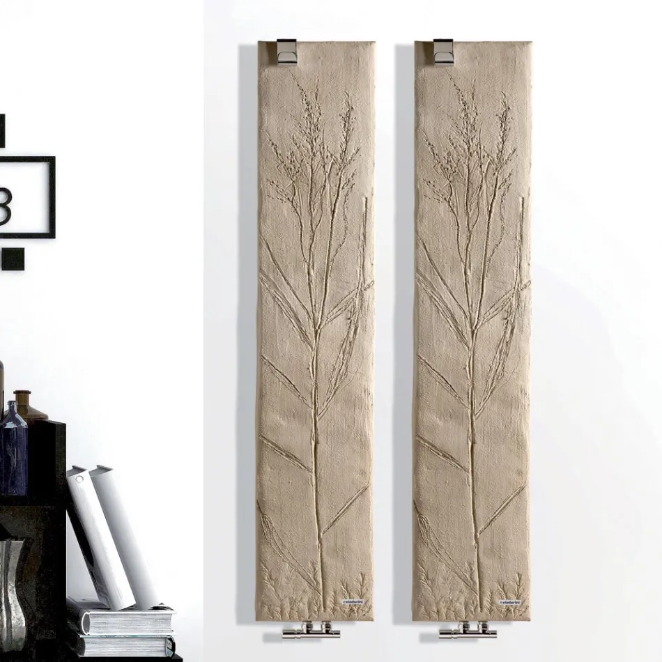 Hybride radiator in Italiaans marmerpoeder tot 500 Watt - Naturae Viadurini