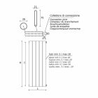 Hydraulische Wandradiator Design Laag Modern Verticaal 1824 W - Picchio Viadurini