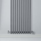 Hydraulische radiator met horizontale collectoren in koolstofstaal - kersen Viadurini