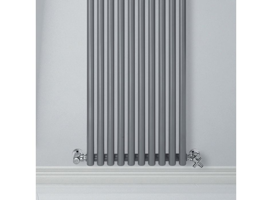 Hydraulische radiator met horizontale collectoren in koolstofstaal - kersen Viadurini