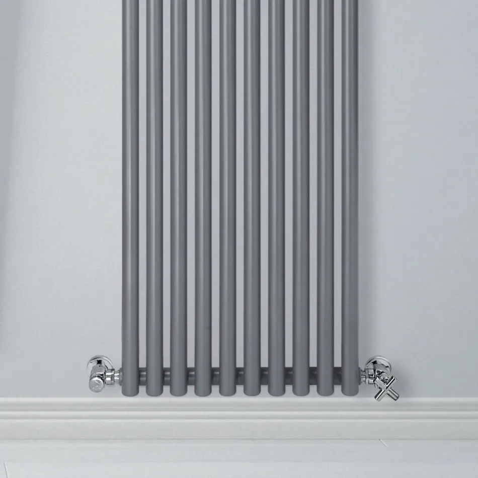 Hydraulische radiator met horizontale collectoren in koolstofstaal - kersen Viadurini