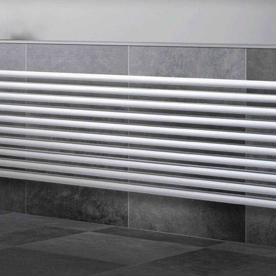 Hydraulische radiator met dubbele reeks horizontale elementen Made in Italy - Strega Viadurini