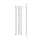 Hydraulische radiator met dubbele reeks platte elementen, gemaakt in Italië - Macedonië Viadurini