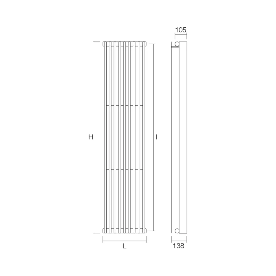 Hydraulische radiator met dubbele reeks platte elementen, gemaakt in Italië - Macedonië Viadurini