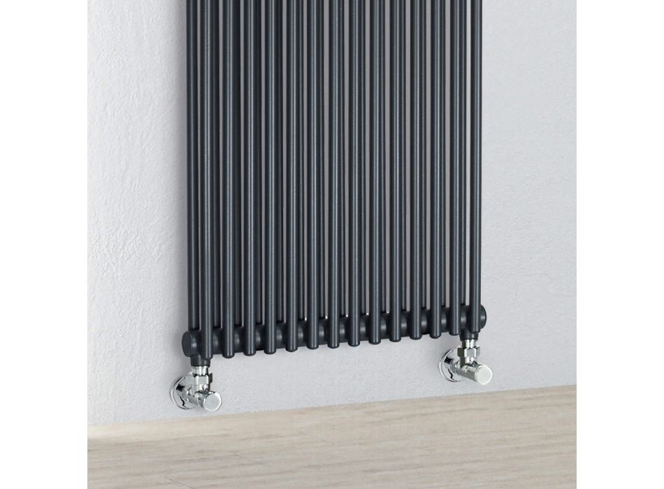 Hydraulische radiator met dubbele reeks verticale elementen Made in Italy - Pasticcio Viadurini