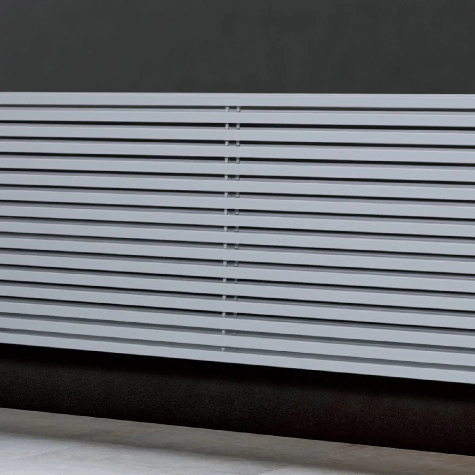 Hydraulische radiator met dubbele vierkante doorsnede-elementen Made in Italy - Framboos Viadurini