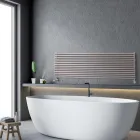 Hydraulische radiator met enkele vierkante sectie-elementen Made in Italy - Nougat Viadurini