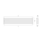 Hydraulische radiator met enkele vierkante sectie-elementen Made in Italy - Nougat Viadurini