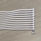 Hydraulische radiator met horizontaal gebogen elementen Made in Italy - Zucchero Viadurini
