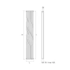 Hydraulische radiator met gebogen verticale elementen Made in Italy - Ribes Viadurini