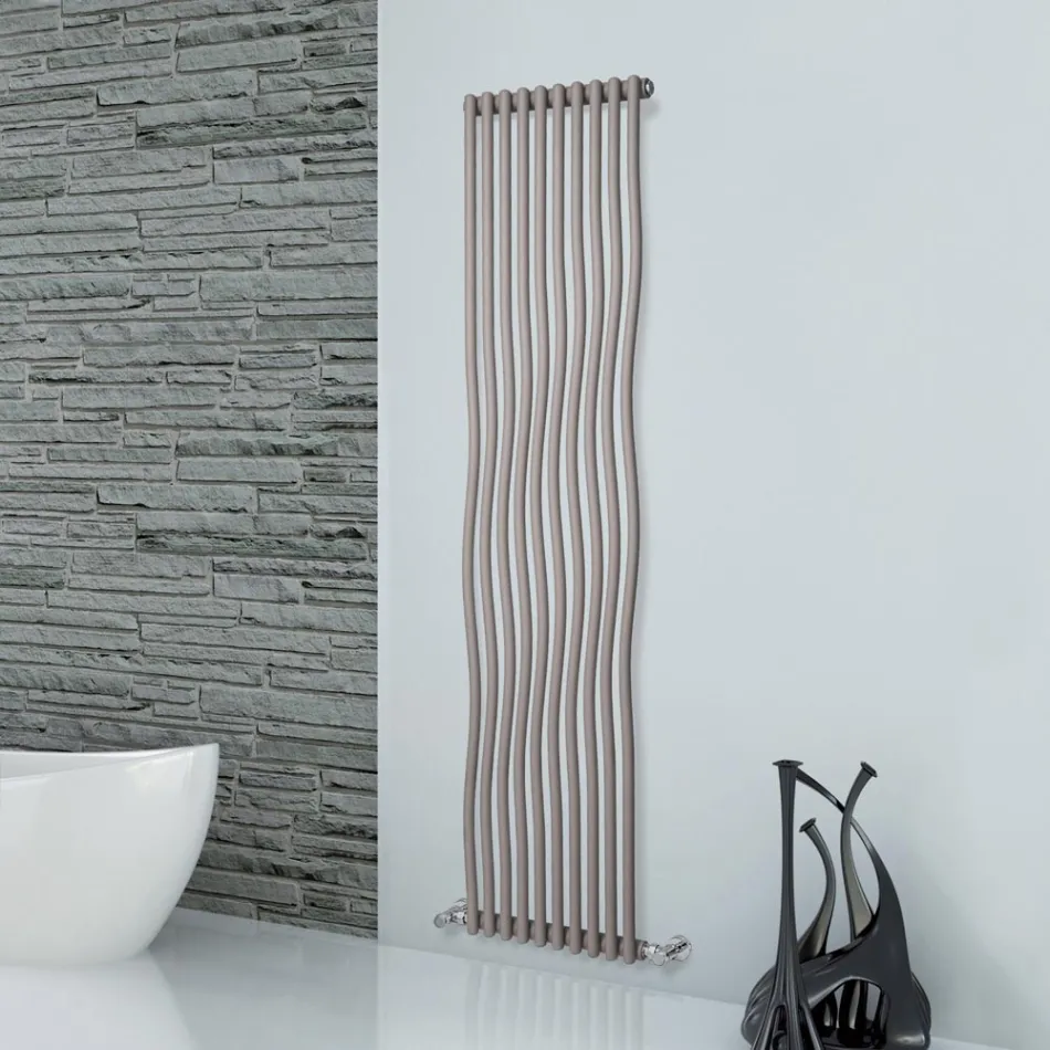 Ribes - Italiaanse hydraulische radiator met gebogen verticale elementen Viadurini