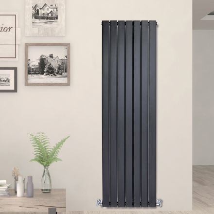 Hydraulische radiator met enkele serie platte elementen Made in Italy - Zabaione Viadurini