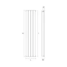 Hydraulische radiator met enkele serie platte elementen Made in Italy - Zabaione Viadurini