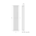 Hydraulische radiator met drievoudige reeks verticale elementen Made in Italy - Cenci Viadurini