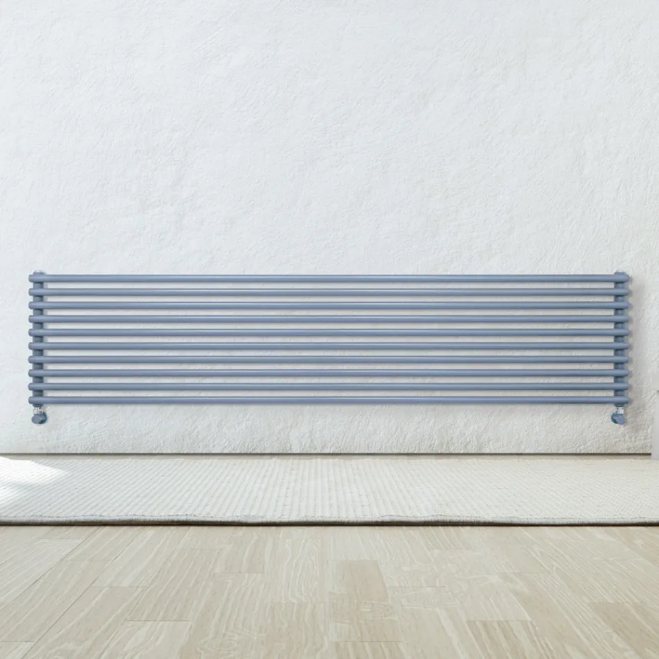 Sanitairradiator met een reeks horizontale elementen Made in Italy - Cappello Viadurini
