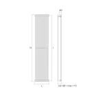 Hydraulische radiator met een reeks verticale elementen gemaakt in Italië - koolstof Viadurini