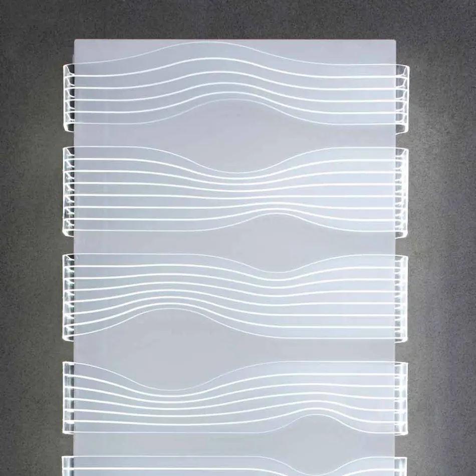 Design hydraulische radiator voor woonkamer of badkamer met led 839 W - glans Viadurini