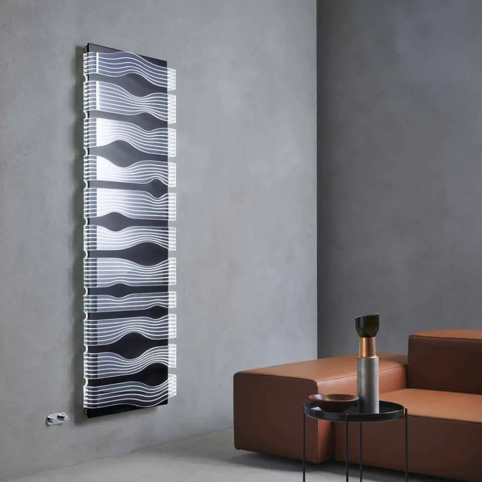 Design hydraulische radiator voor woonkamer of badkamer met led 839 W - glans Viadurini