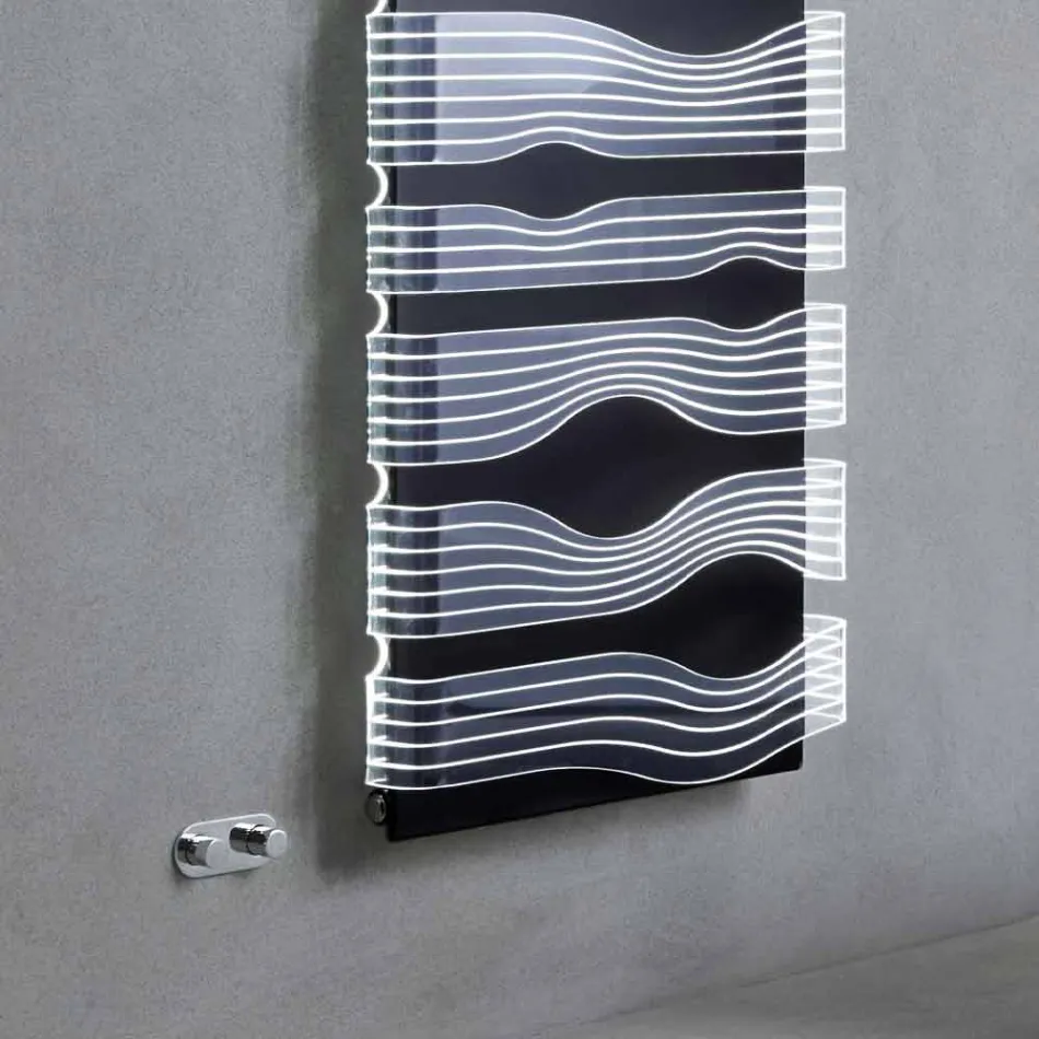 Design hydraulische radiator voor woonkamer of badkamer met led 839 W - glans Viadurini