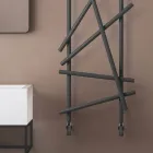 Stalen hydraulische radiator met ronde sectiebuizen gemaakt in Italië - Willekeurig Viadurini