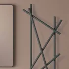 Stalen hydraulische radiator met ronde sectiebuizen gemaakt in Italië - Willekeurig Viadurini