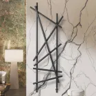 Stalen hydraulische radiator met ronde sectiebuizen gemaakt in Italië - Willekeurig Viadurini